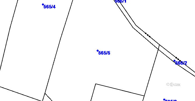 Parcela st. 565/5 v KÚ Melč, Katastrální mapa