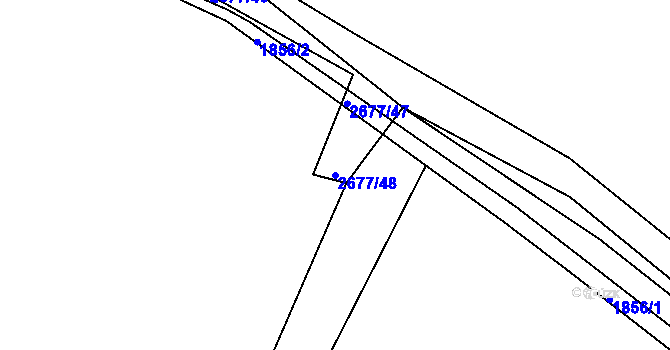 Parcela st. 2677/48 v KÚ Melč, Katastrální mapa