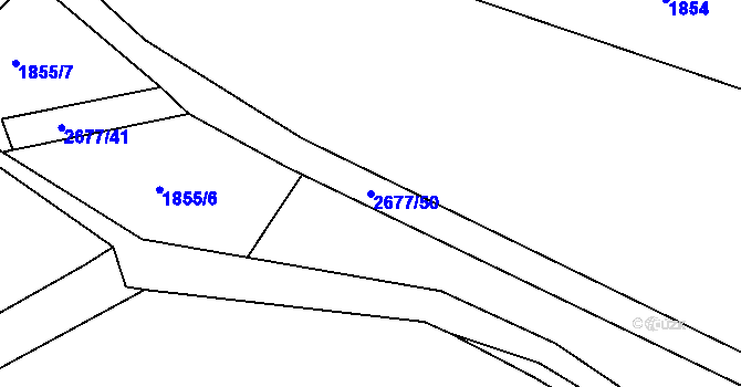 Parcela st. 2677/50 v KÚ Melč, Katastrální mapa