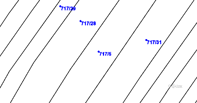 Parcela st. 717/5 v KÚ Mělčany u Ivančic, Katastrální mapa
