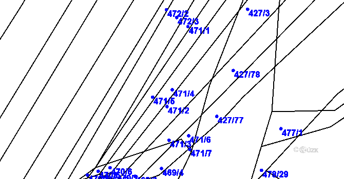 Parcela st. 471/4 v KÚ Mělčany u Ivančic, Katastrální mapa