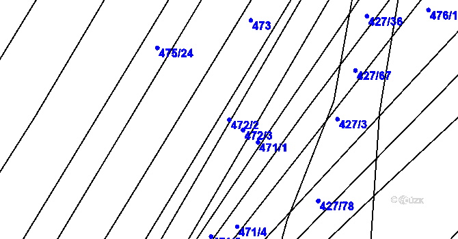 Parcela st. 472/2 v KÚ Mělčany u Ivančic, Katastrální mapa