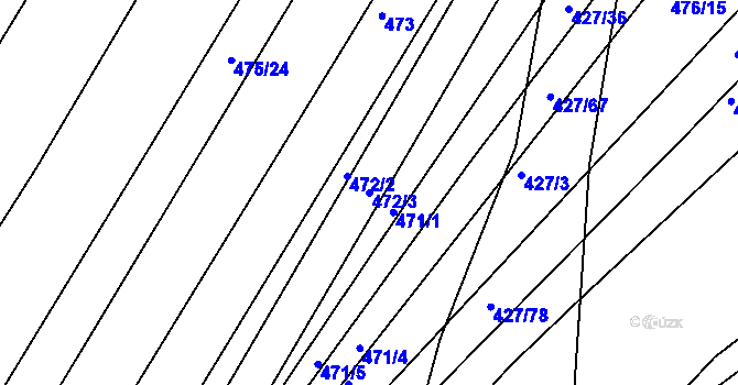 Parcela st. 472/3 v KÚ Mělčany u Ivančic, Katastrální mapa