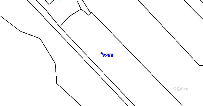 Parcela st. 2269 v KÚ Mělník, Katastrální mapa