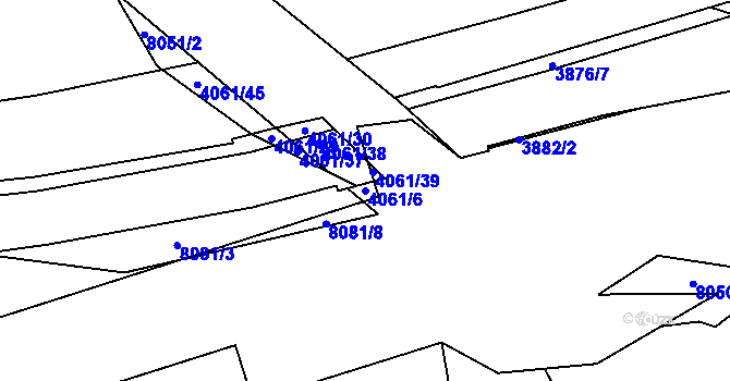 Parcela st. 4061/6 v KÚ Mělník, Katastrální mapa