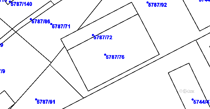 Parcela st. 5787/76 v KÚ Mělník, Katastrální mapa