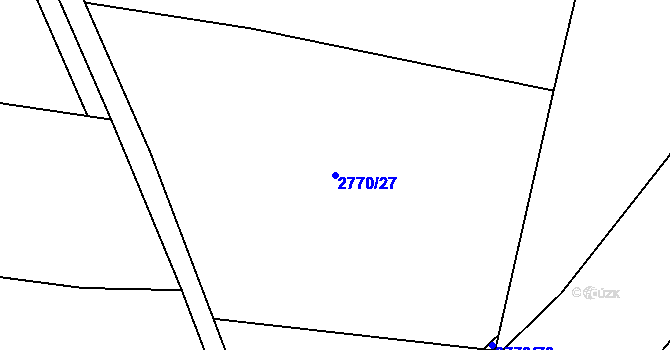 Parcela st. 2770/27 v KÚ Mělník, Katastrální mapa