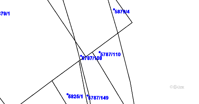 Parcela st. 5787/110 v KÚ Mělník, Katastrální mapa