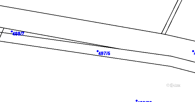 Parcela st. 497/5 v KÚ Vehlovice, Katastrální mapa