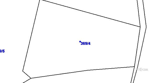 Parcela st. 369/4 v KÚ Korno, Katastrální mapa