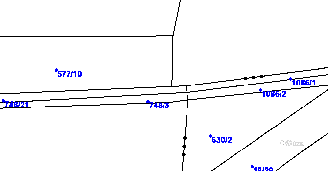 Parcela st. 577/11 v KÚ Korno, Katastrální mapa