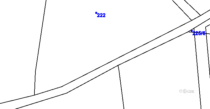 Parcela st. 223 v KÚ Měňany, Katastrální mapa