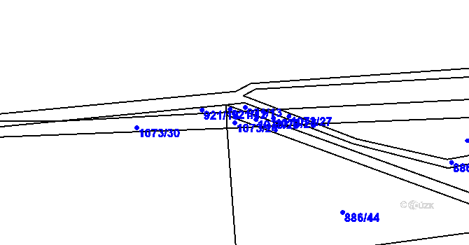 Parcela st. 1073/24 v KÚ Měňany, Katastrální mapa