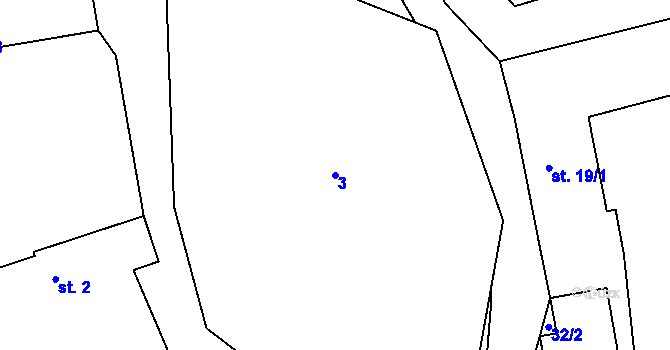 Parcela st. 3 v KÚ Tobolka, Katastrální mapa