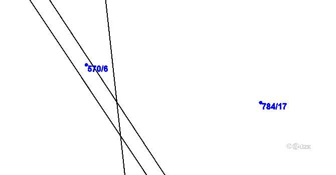 Parcela st. 784/18 v KÚ Měník u Nového Bydžova, Katastrální mapa