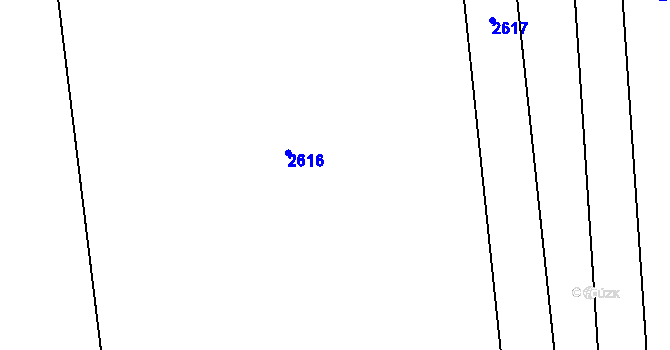 Parcela st. 1414/122 v KÚ Měnín, Katastrální mapa