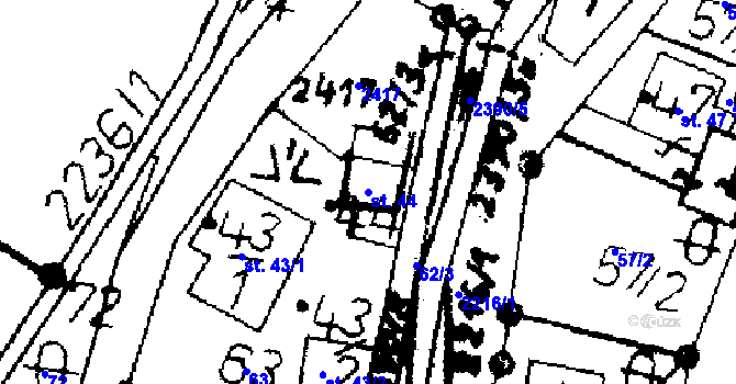 Parcela st. 44 v KÚ Merboltice, Katastrální mapa