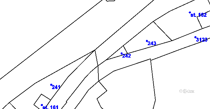Parcela st. 2234/5 v KÚ Merboltice, Katastrální mapa