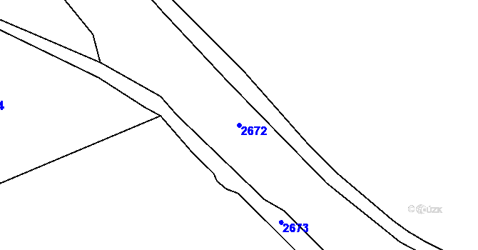 Parcela st. 2672 v KÚ Merboltice, Katastrální mapa