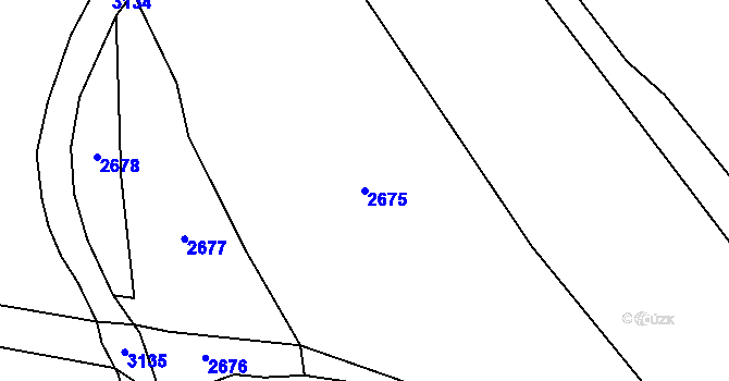 Parcela st. 2675 v KÚ Merboltice, Katastrální mapa
