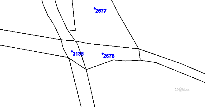 Parcela st. 2676 v KÚ Merboltice, Katastrální mapa