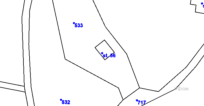Parcela st. 56 v KÚ Lípa, Katastrální mapa