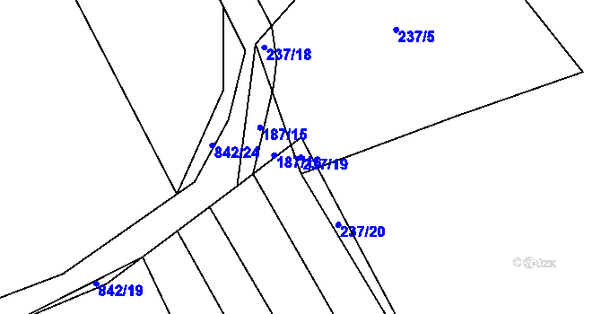 Parcela st. 237/19 v KÚ Buková u Merklína, Katastrální mapa