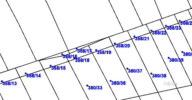 Parcela st. 358/19 v KÚ Buková u Merklína, Katastrální mapa