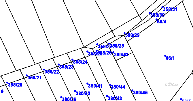 Parcela st. 358/26 v KÚ Buková u Merklína, Katastrální mapa