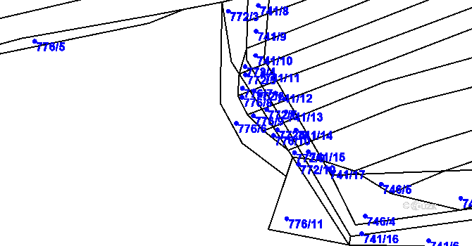 Parcela st. 776/6 v KÚ Buková u Merklína, Katastrální mapa