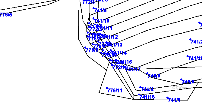 Parcela st. 776/10 v KÚ Buková u Merklína, Katastrální mapa