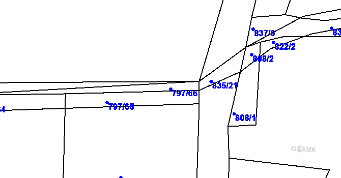Parcela st. 797/66 v KÚ Buková u Merklína, Katastrální mapa