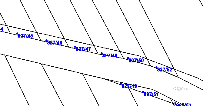 Parcela st. 827/48 v KÚ Buková u Merklína, Katastrální mapa