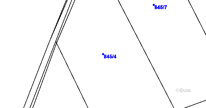 Parcela st. 845/4 v KÚ Buková u Merklína, Katastrální mapa