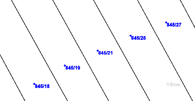 Parcela st. 845/21 v KÚ Buková u Merklína, Katastrální mapa