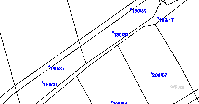 Parcela st. 189/24 v KÚ Kloušov, Katastrální mapa