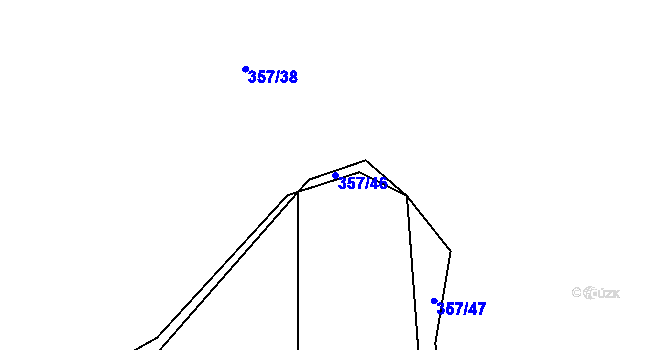 Parcela st. 357/46 v KÚ Kloušov, Katastrální mapa