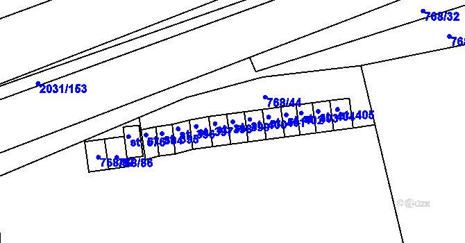 Parcela st. 399 v KÚ Merklín u Přeštic, Katastrální mapa