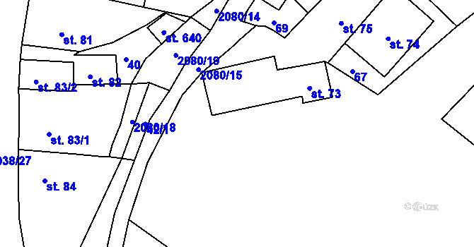 Parcela st. 48/3 v KÚ Merklín u Přeštic, Katastrální mapa