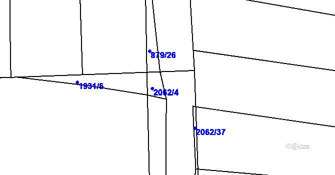 Parcela st. 2062/3 v KÚ Merklín u Přeštic, Katastrální mapa