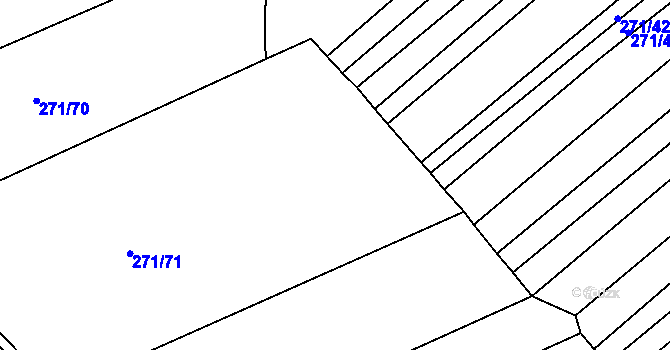 Parcela st. 271/31 v KÚ Merklín u Přeštic, Katastrální mapa