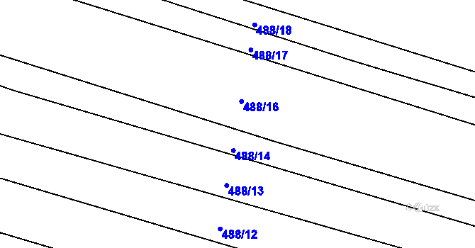 Parcela st. 488/15 v KÚ Merklín u Přeštic, Katastrální mapa