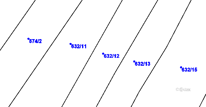 Parcela st. 632/12 v KÚ Merklín u Přeštic, Katastrální mapa