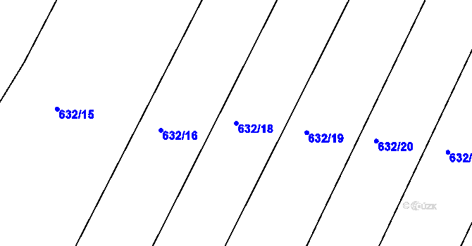 Parcela st. 632/18 v KÚ Merklín u Přeštic, Katastrální mapa