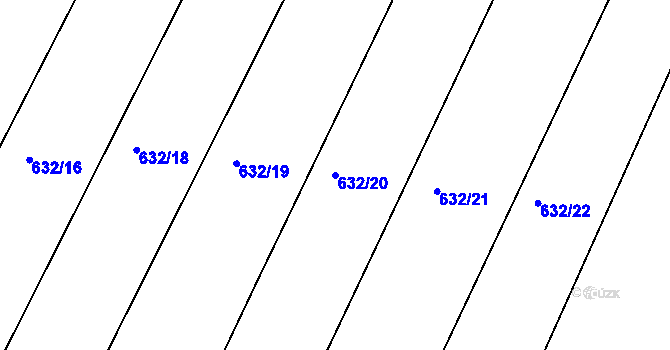 Parcela st. 632/20 v KÚ Merklín u Přeštic, Katastrální mapa