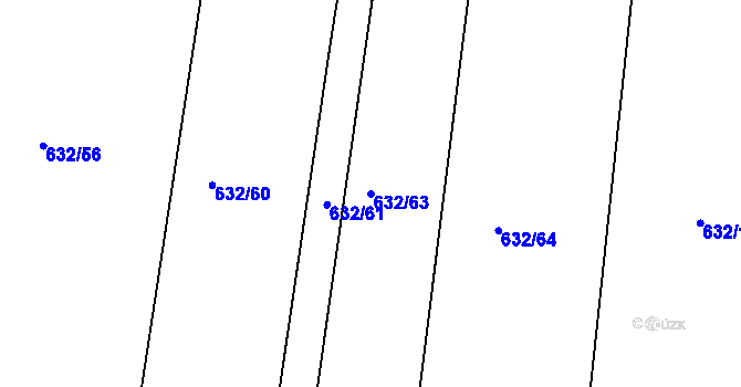 Parcela st. 632/63 v KÚ Merklín u Přeštic, Katastrální mapa