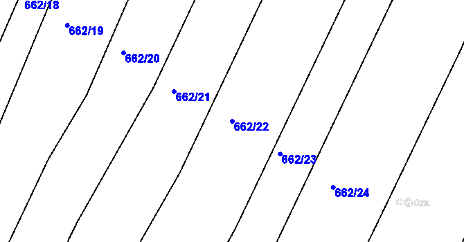 Parcela st. 662/22 v KÚ Merklín u Přeštic, Katastrální mapa