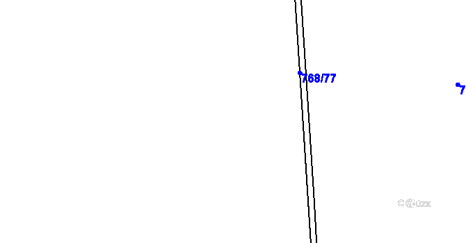 Parcela st. 662/48 v KÚ Merklín u Přeštic, Katastrální mapa