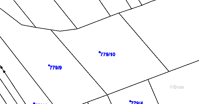 Parcela st. 779/10 v KÚ Merklín u Přeštic, Katastrální mapa