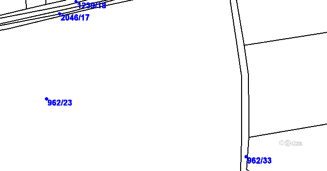 Parcela st. 962/30 v KÚ Merklín u Přeštic, Katastrální mapa